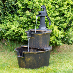 Gardenkraft 2 Tier Barrel Water Feature with 2.55m Cable - Size: 41 x 41 x 67cm - Wilko - thumbnail 3