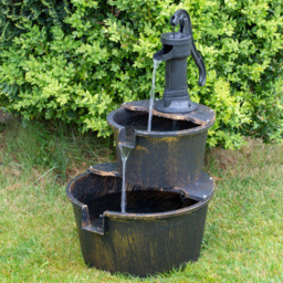 Gardenkraft 2 Tier Barrel Water Feature with 2.55m Cable - Size: 41 x 41 x 67cm - Wilko - thumbnail 5