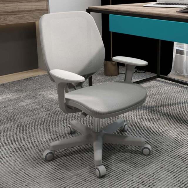 Portland Grey Swivel Office Chair with Security Wheels - Size: 94.5 x 48 x 55cm - Wilko
