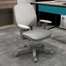Portland Grey Swivel Office Chair with Security Wheels - Size: 94.5 x 48 x 55cm - Wilko