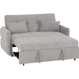 Seconique Chelsea 2 Seater Silver Grey Fabric Sofa Bed - Wilko - thumbnail 4