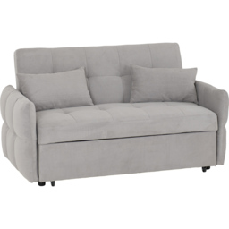 Seconique Chelsea 2 Seater Silver Grey Fabric Sofa Bed - Wilko - thumbnail 3