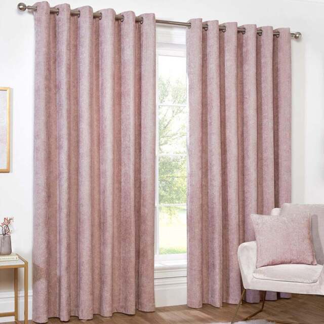 Alden Thermal Curtains - Dusty Pink/137cm/168cm - Size: W 66 x D 54cm - Divante - Wilko - image 1