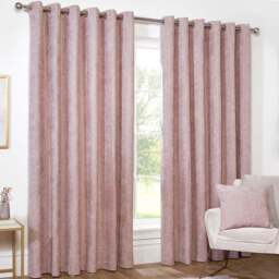 Alden Thermal Curtains - Dusty Pink/137cm/168cm - Size: W 66 x D 54cm - Divante - Wilko