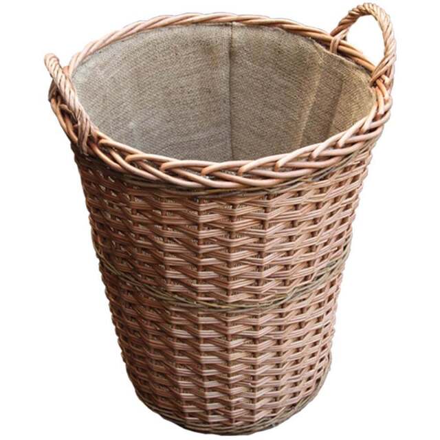 Red Hamper Somerset Tall Log Basket - Size: 56 x 51 x 51cm - Brown - Wilko - image 1