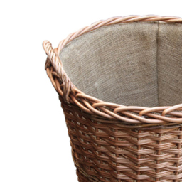 Red Hamper Somerset Tall Log Basket - Size: 56 x 51 x 51cm - Brown - Wilko - thumbnail 3