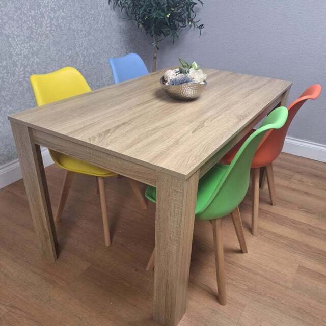 Kosy Koala 4 Seater Plastic and Faux Leather Dining Set Multicolour - Portland - Wilko - image 1
