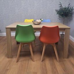 Kosy Koala 4 Seater Plastic and Faux Leather Dining Set Multicolour - Portland - Wilko - thumbnail 6