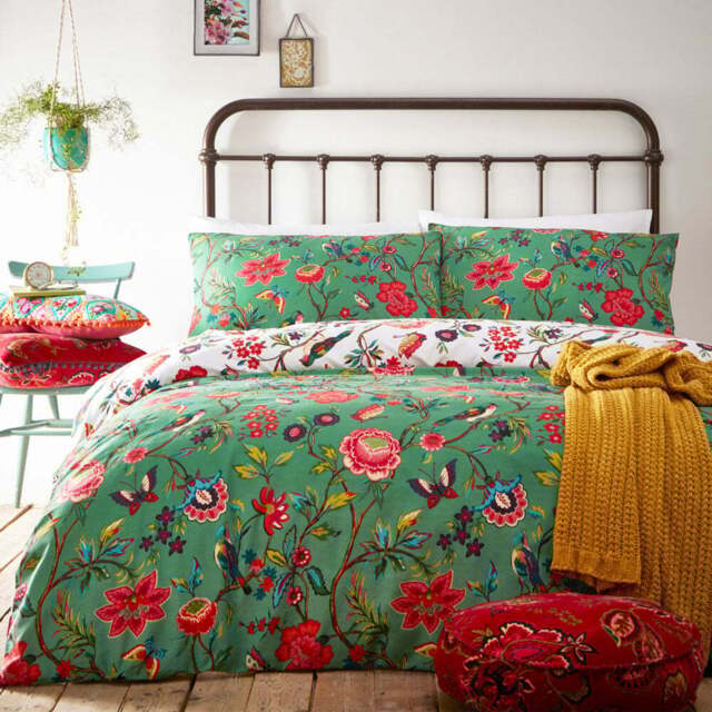 furn. Pomelo Tropical Double Verdi Duvet Set - Multi - Wilko - image 1