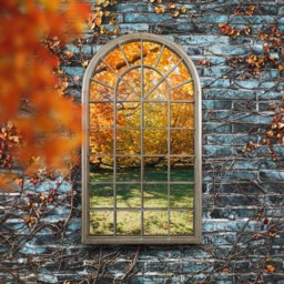 MirrorOutlet Somerley Country Arched Garden Mirror 129 x 76cm - Size: 129 x 76 x 3cm - Silver - Wilko - thumbnail 4