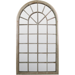 MirrorOutlet Somerley Country Arched Garden Mirror 129 x 76cm - Size: 129 x 76 x 3cm - Silver - Wilko - thumbnail 1