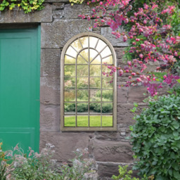MirrorOutlet Somerley Country Arched Garden Mirror 129 x 76cm - Size: 129 x 76 x 3cm - Silver - Wilko - thumbnail 6
