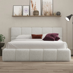 DS Living Ovella Super King Size Dove Cubed Ottoman Bed - Grey - Wilko - thumbnail 3