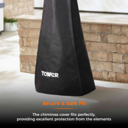Tower Wood Burner Chiminea Weatherproof Protective Cover - Size: 117.5 x 54 x 20cm - Black - Wilko - thumbnail 5