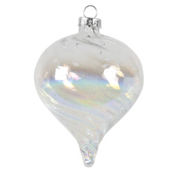 Frosted Fairytale Iridescent Lustre Swirl Bauble - Size: 1 Piece - Wilko - thumbnail 3