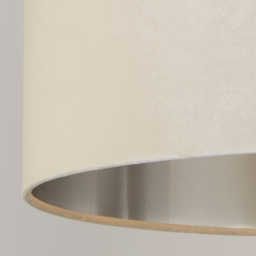 Lighting Collection Cream Silver Inner Velvet Drum Shade 50cm - Size: 28 x 50 x 50cm - Wilko - thumbnail 5