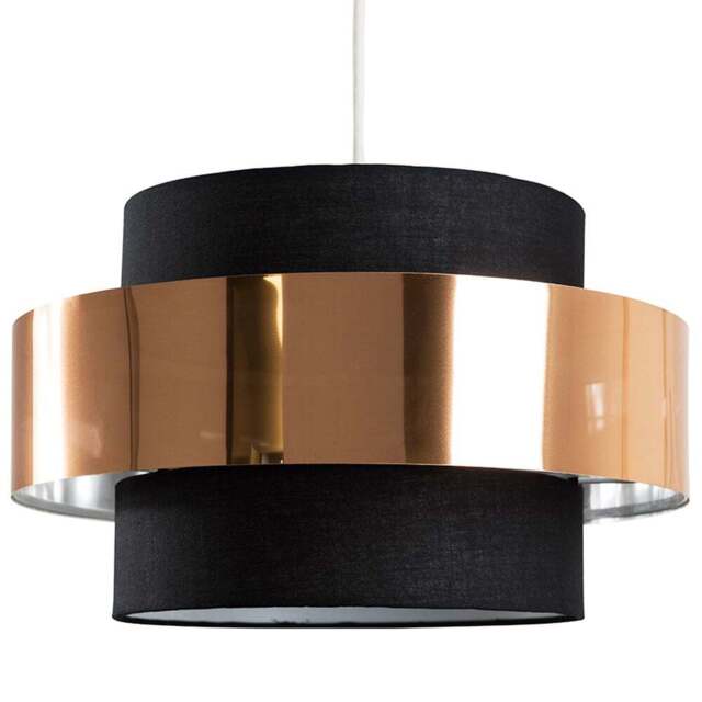 ValueLights Matildo Black and Copper Halo Pendant Shade - Size: 15 x 21 x 15cm - Wilko - image 1