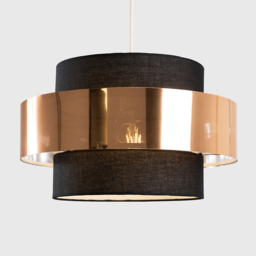 ValueLights Matildo Black and Copper Halo Pendant Shade - Size: 15 x 21 x 15cm - Wilko - thumbnail 5