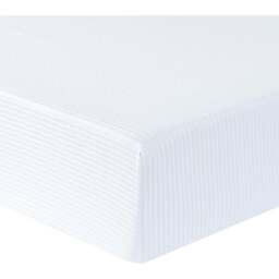 Bamboo Cotton Fitted Sheet - White/Superking - Size: Super King - Wilko