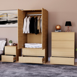 VIDA DESIGNS Denver Pine 3 Piece Bedroom Furniture Set - Brown - Wilko - thumbnail 6
