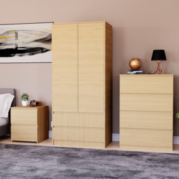 VIDA DESIGNS Denver Pine 3 Piece Bedroom Furniture Set - Brown - Wilko - thumbnail 4
