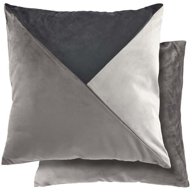 Serene Picasso Charcoal Cushion Cover 43 x 43cm - Grey - Wilko - image 1