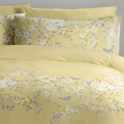 Bellissimo Blossom Border Double Ochre Duvet Set - Multi - Wilko - thumbnail 4