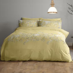 Bellissimo Blossom Border Double Ochre Duvet Set - Multi - Wilko - thumbnail 1