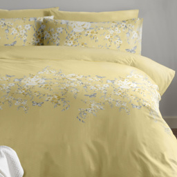 Bellissimo Blossom Border Double Ochre Duvet Set - Multi - Wilko - thumbnail 3