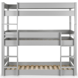 Julian Bowen Trio Dove Grey Triple Sleeper Bunk Bed - Size: Single - Wilko - thumbnail 6