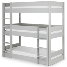 Julian Bowen Trio Dove Grey Triple Sleeper Bunk Bed - Size: Single - Wilko - thumbnail 3