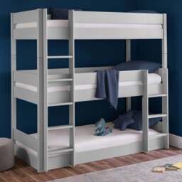 Julian Bowen Trio Dove Grey Triple Sleeper Bunk Bed - Size: Single - Wilko - thumbnail 1