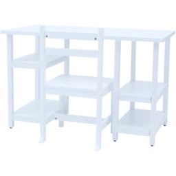 Teamson Kids 4 Shelf White Wooden Desk and Chairs Set - Size: 64.8 x 44.5 x 101.6cm - Wilko - thumbnail 3