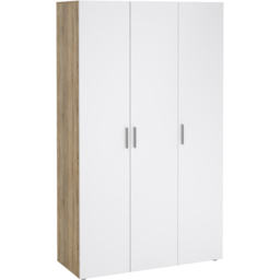 Florence 3 Door Oak and White High Gloss Wardrobe - Furniture to Go - Wilko - thumbnail 3