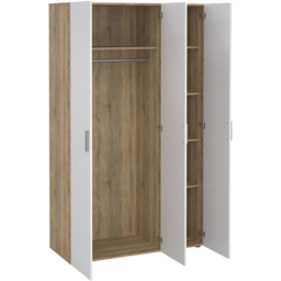 Florence 3 Door Oak and White High Gloss Wardrobe - Furniture to Go - Wilko - thumbnail 5