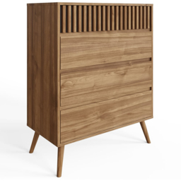 GFW Rowan 4 Drawer Oak Slatted Chest of Drawers - Wilko - thumbnail 3