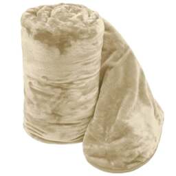 Velosso Latte Mink Throw 150 x 200cm - Size: 150 x 200 x 1cm - Wilko - thumbnail 1