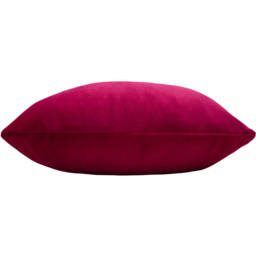 Paoletti Sunningdale Cerise Rectangular Velvet Cushion - Size: 50 x 30 cm - Pink - Wilko - thumbnail 3