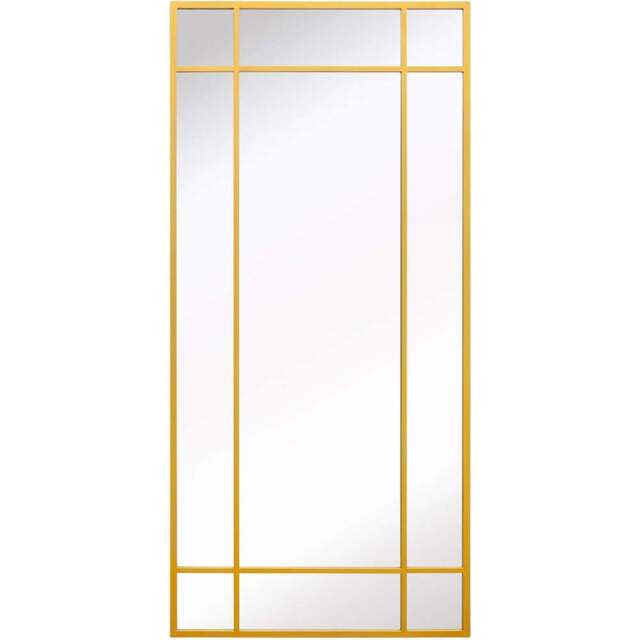 The Fenestra Gold Leaner Wall Mirror 180 x 85cm - MirrorOutlet - Wilko - image 1
