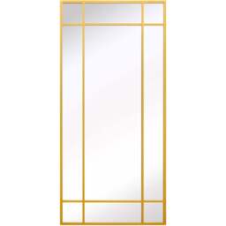 The Fenestra Gold Leaner Wall Mirror 180 x 85cm - MirrorOutlet - Wilko - thumbnail 1