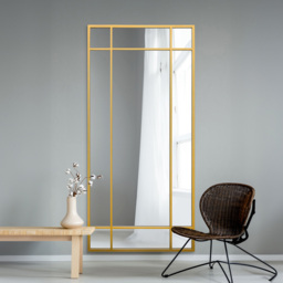 The Fenestra Gold Leaner Wall Mirror 180 x 85cm - MirrorOutlet - Wilko - thumbnail 3
