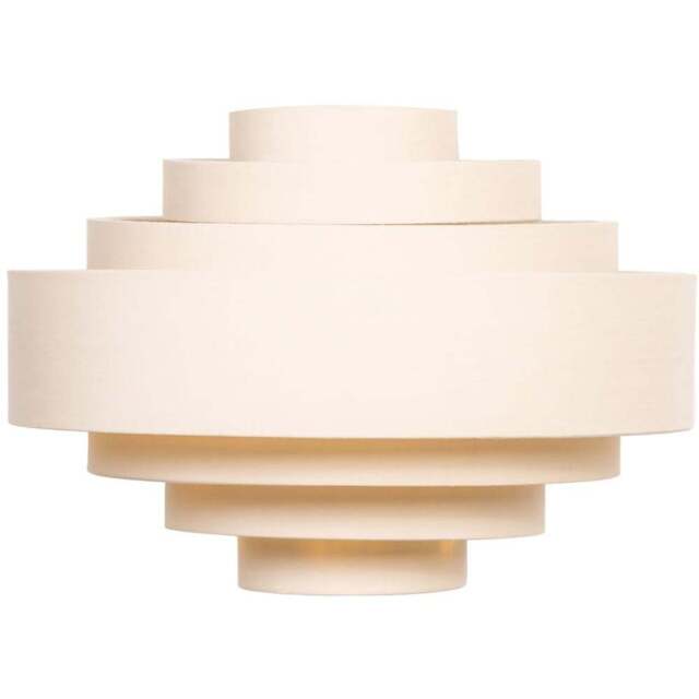 ValueLights Sette 7 Layer Mink with Gold Inner Pendant Shade 45cm - Size: 45 x 33 x 45cm - Cream - Wilko - image 1