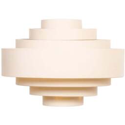 ValueLights Sette 7 Layer Mink with Gold Inner Pendant Shade 45cm - Size: 45 x 33 x 45cm - Cream - Wilko