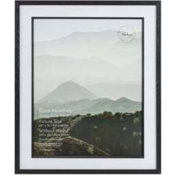 The Port Co Gallery Black Mounted Inlay Box Photo Frame 20 x 16 inch - Size: Multi - The Port. Co Gallery - Wilko