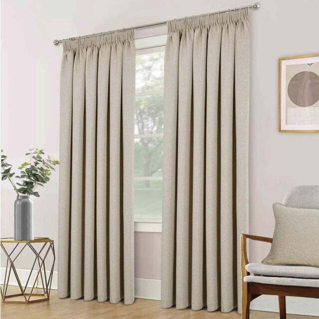 Divante Dusk Blackout Thermal Curtains - Natural/229cm/168cm - Wilko - image 1