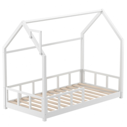 Living and Home Kids Pine Wood House Bed Frame - Size: Single - White - Wilko - thumbnail 3