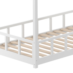 Living and Home Kids Pine Wood House Bed Frame - Size: Single - White - Wilko - thumbnail 6