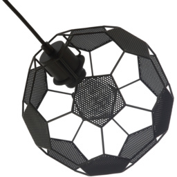 Happy Homewares Matte Black Football Soccer Pendant Lamp Shade - Size: 25 x 25 x 25cm - Wilko - thumbnail 6