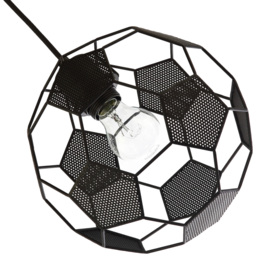 Happy Homewares Matte Black Football Soccer Pendant Lamp Shade - Size: 25 x 25 x 25cm - Wilko - thumbnail 5