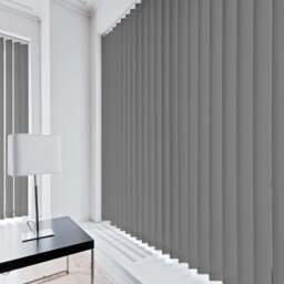 Caecus Dimout Patterned Long Drop Vertical Blind Complete Grey 60 x 240cm - Size: 240 x 60 x 5cm - Wilko - thumbnail 1